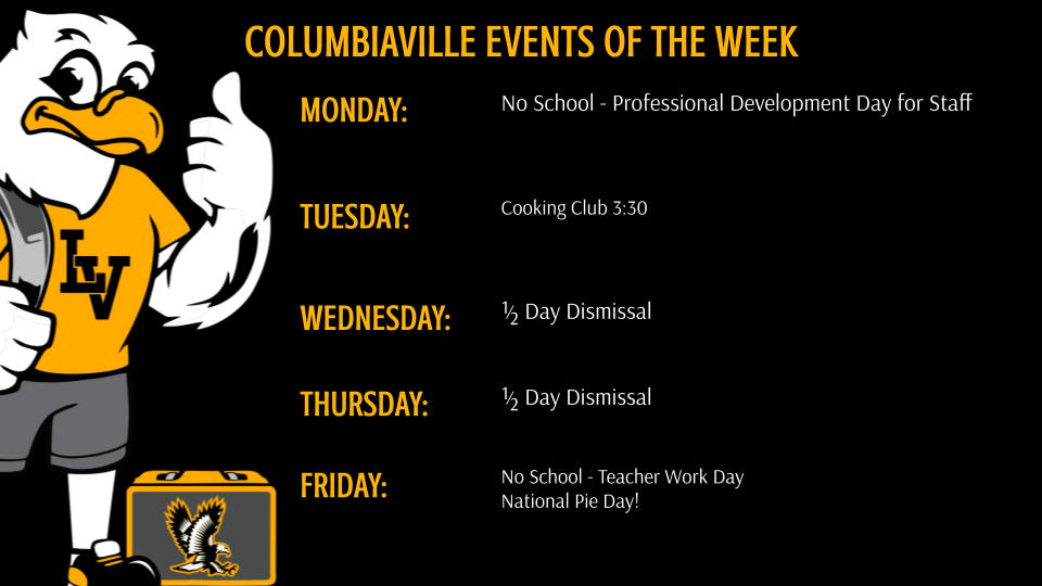 Columbiaville Events of the Week