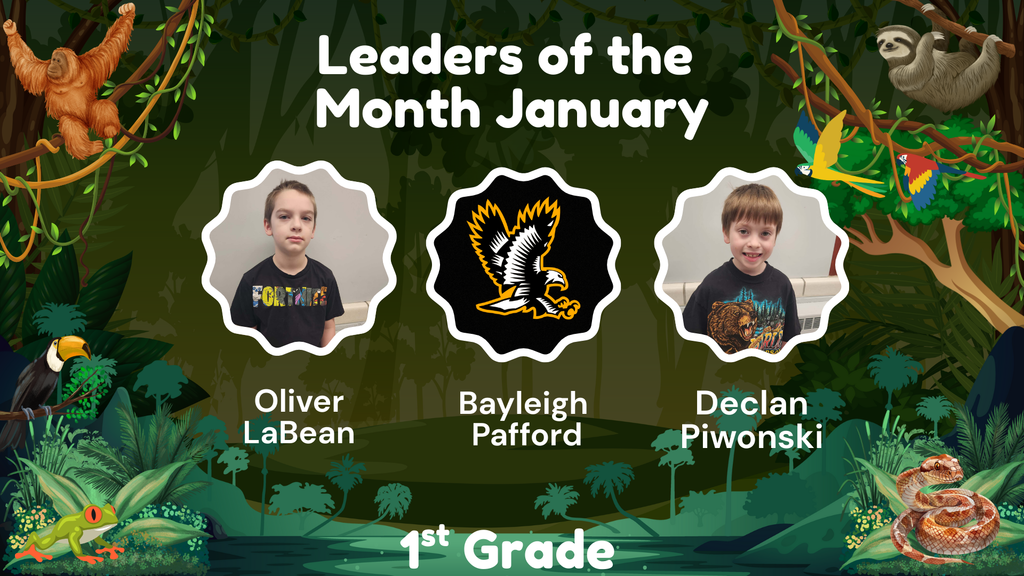 Columbiaville Elementary January Leaders of the Month