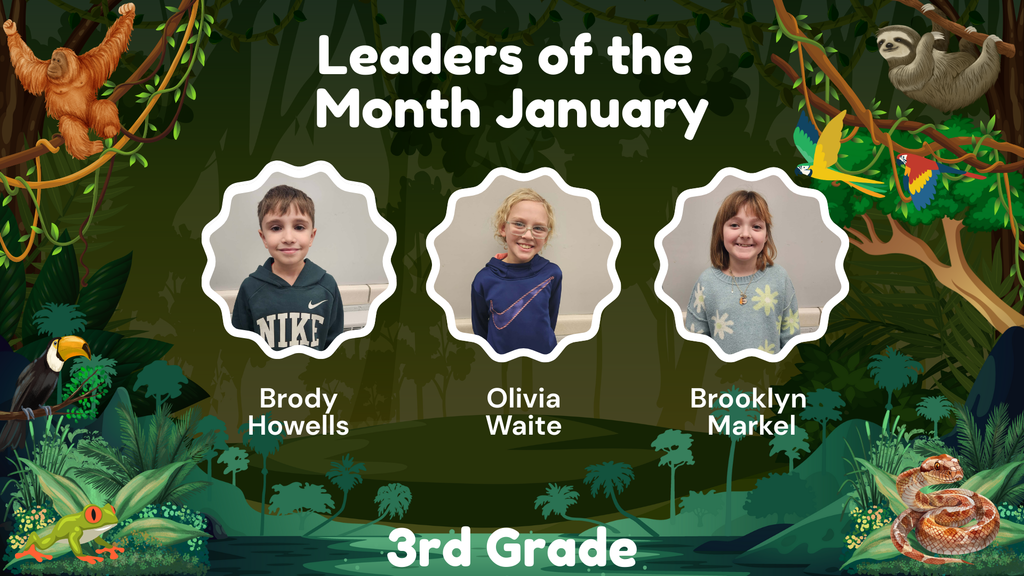 Columbiaville Elementary January Leaders of the Month