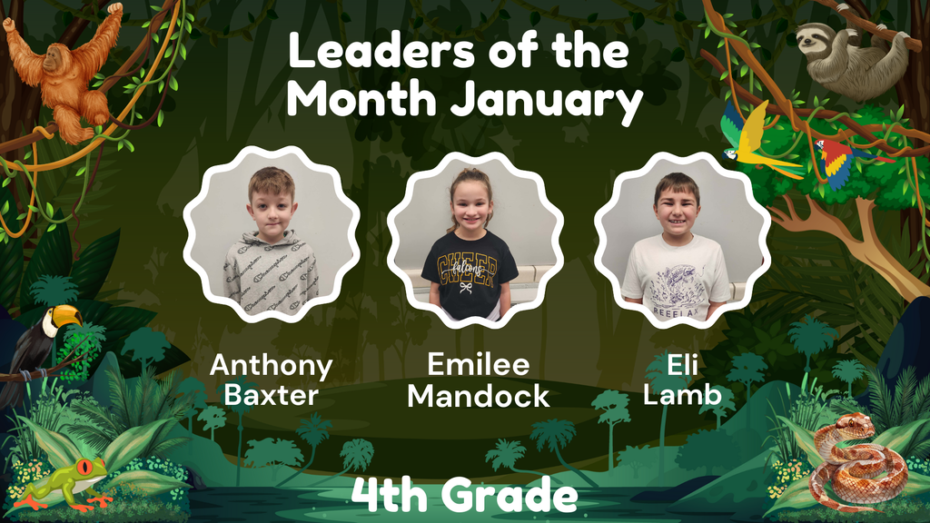 Columbiaville Elementary January Leaders of the Month