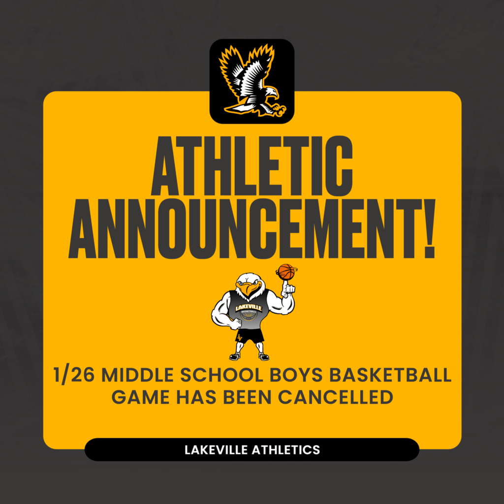 1/26 MIDDLE SCHOOL BOYS BASKETBALL GAME HAS BEEN CANCELLED