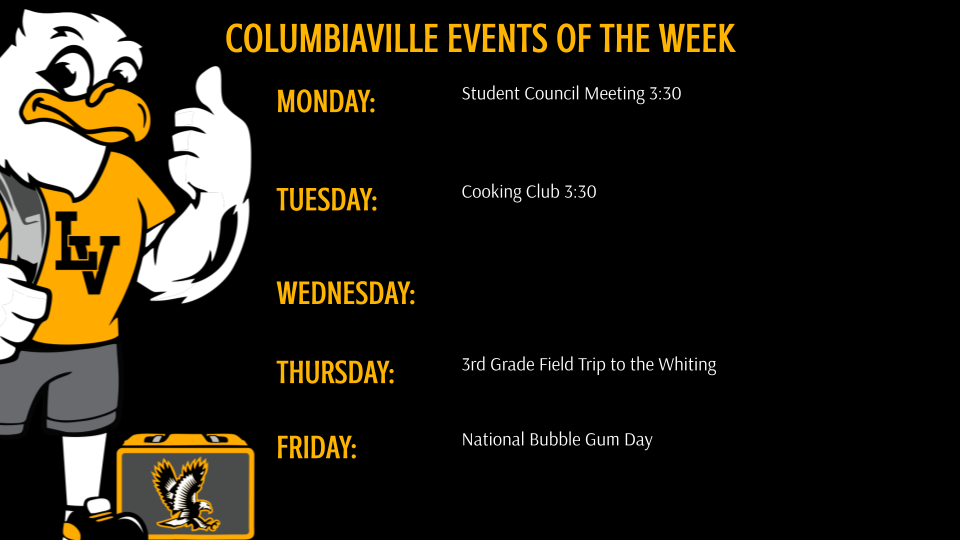 Columbiaville Events of the Week