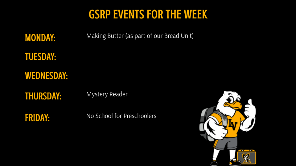 GSRP Events of the Week