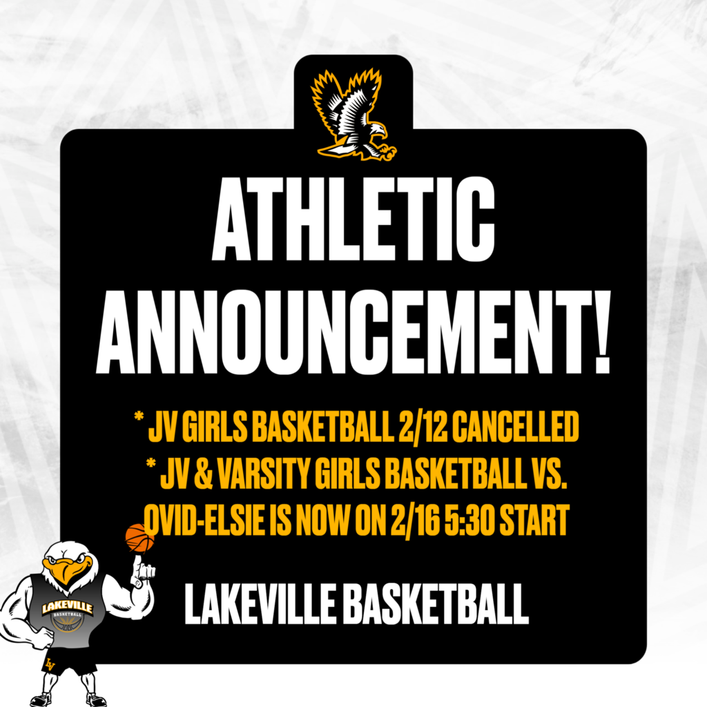 Girls Basketball Updates: JV Girls Basketball 2/12 - Cancelled JV & Varsity Girls Basketball vs. Ovid-Elsie is now on 2/16 5:30 start