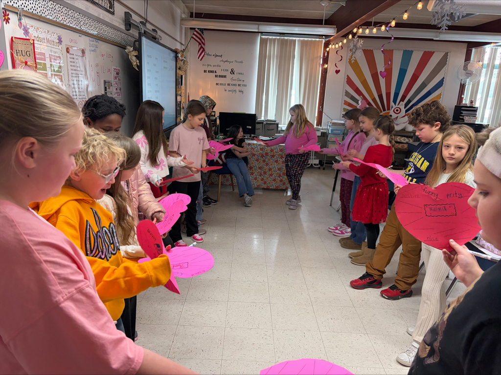 Columbiaville Elementary celebrating Valentines Day including Kids Club! 