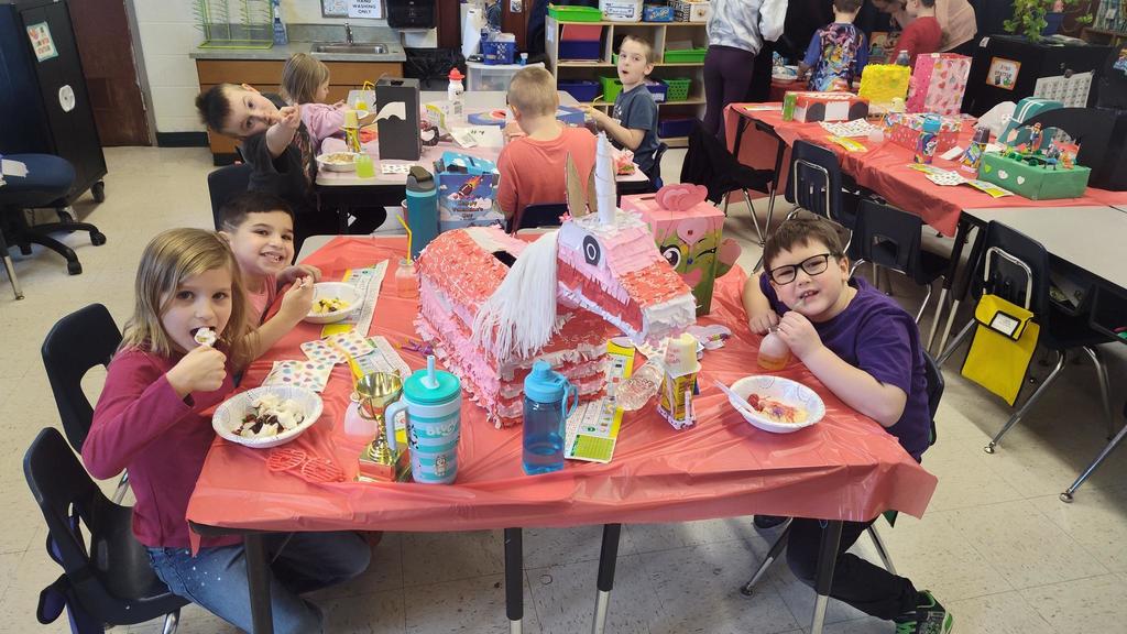 Columbiaville Elementary celebrating Valentines Day including Kids Club!  Part 2!