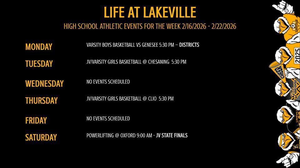 High School Athletics and Events of the Week