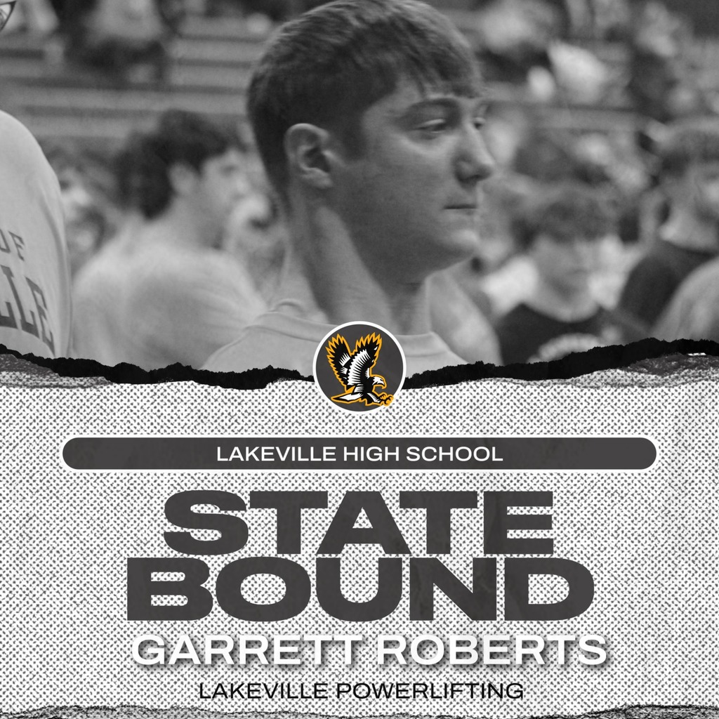 Congratulations Garrett Roberts JV Powerlifting - State Bound!