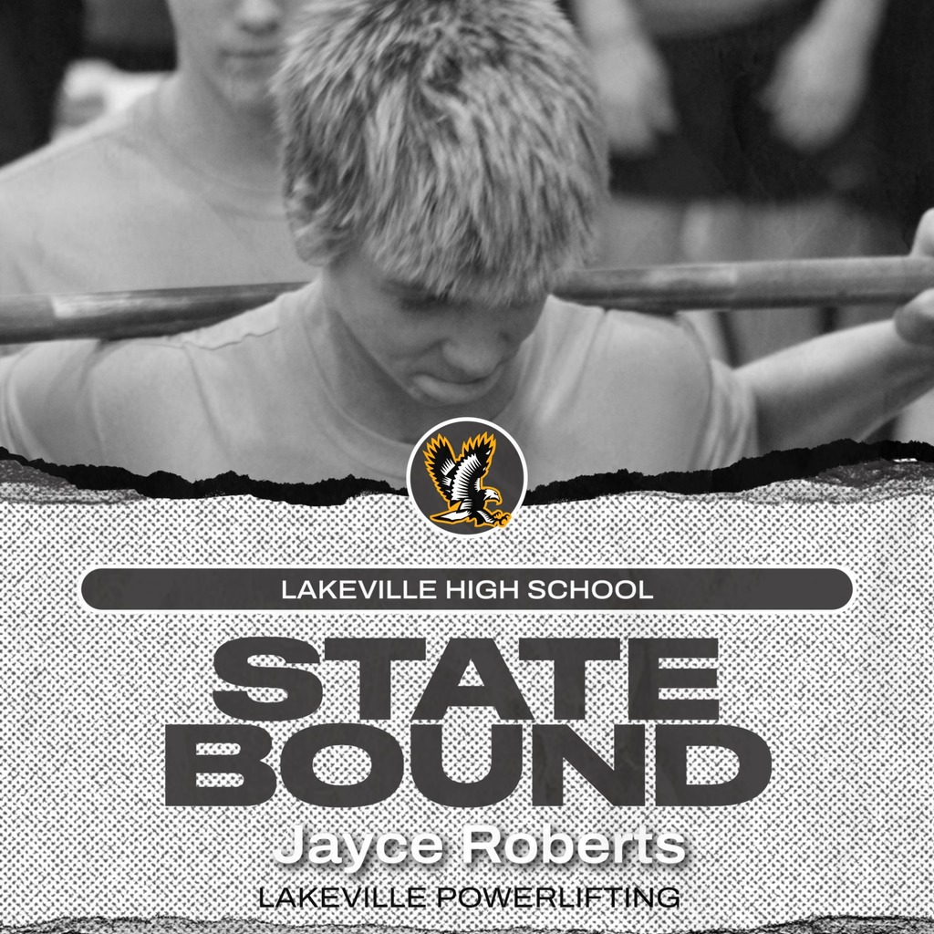 Congratulations Jayce Roberts JV Powerlifting - State Bound!