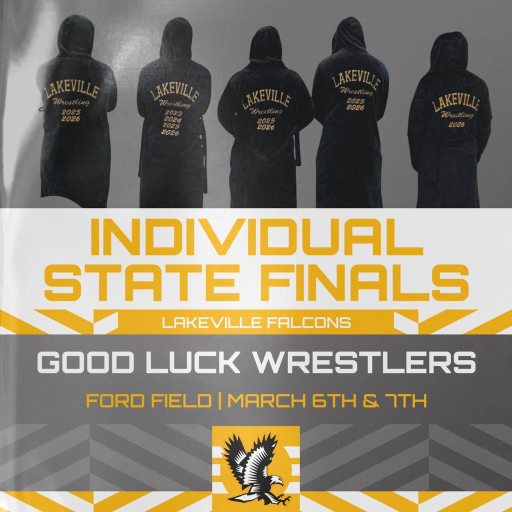 Falcon Nation! Let's wish all of our State Qualifying wrestlers Good Luck as they prepare to hit the mats this weekend at Ford Field!