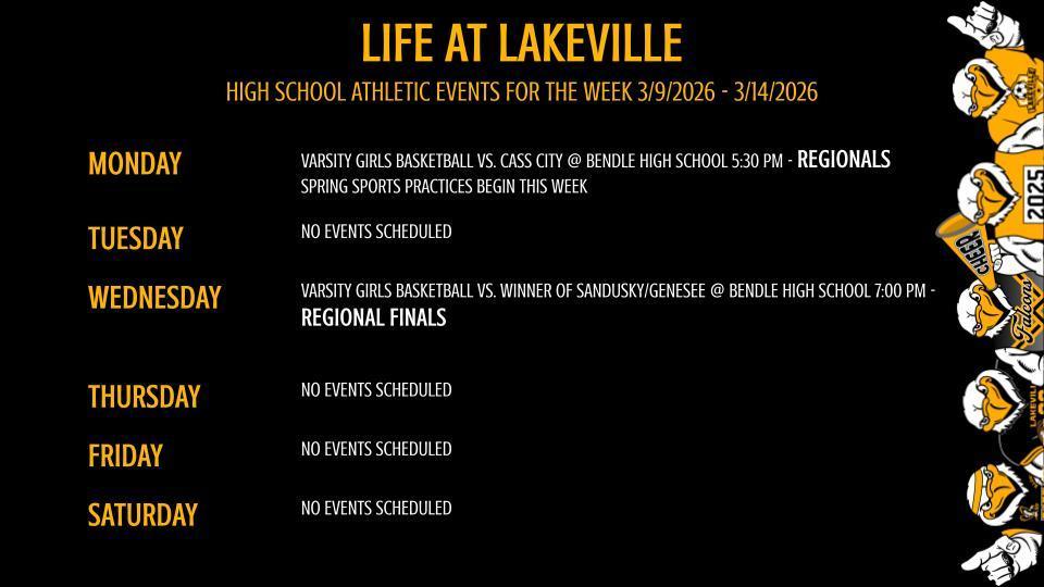 High School Athletics & Events of the Week