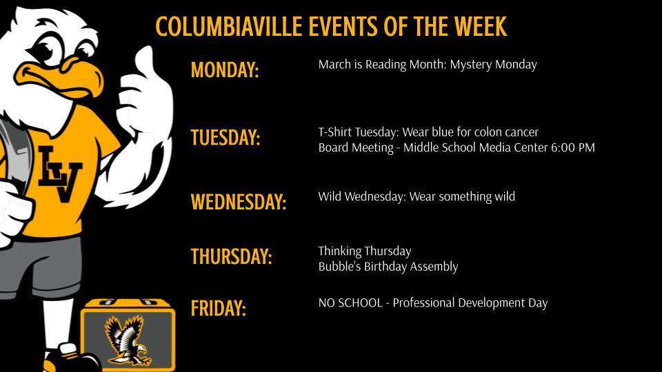 Columbiaville Events of the Week