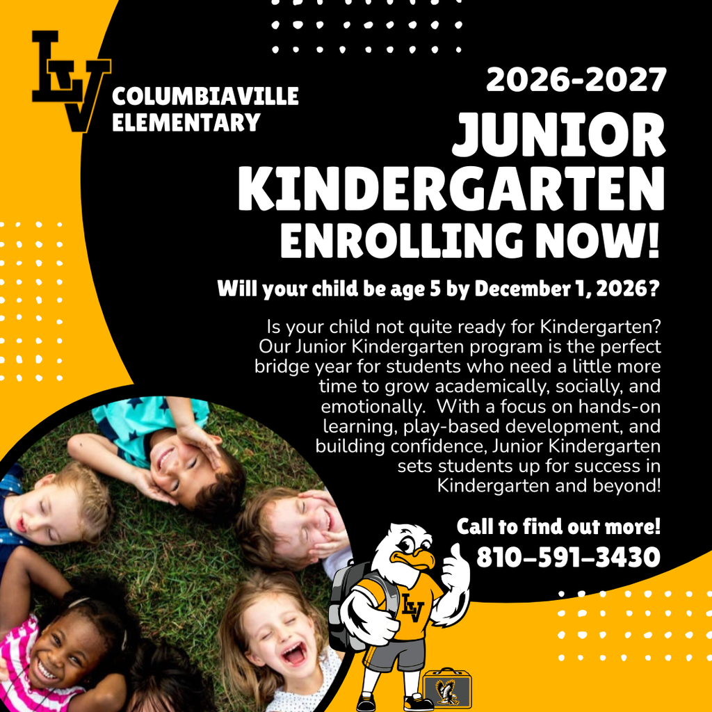 Will your child be age 5 by December 1, 2026 but is not quite ready for Kindergarten? Our Junior Kindergarten program is the perfect bridge year for students who need a little more time to grow academically, socially, and emotionally. With a focus on hands-on learning, play-based development, and building confidence, Junior Kindergarten sets students up for success in Kindergarten and beyond! Call today to find out more! 810-591-3430