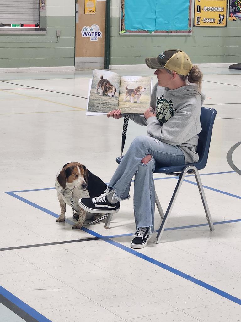 Bubbles shares his 5th Birthday with Columbiaville Elementary 