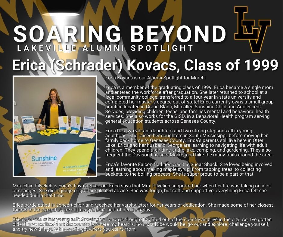 Erica Kovacs is our Alumni Spotlight for March!