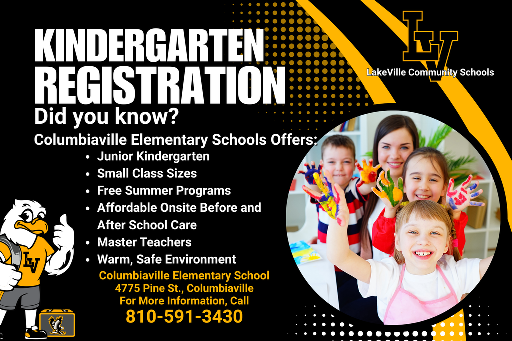 Kindergarten Registration Information Call 810-591-3430