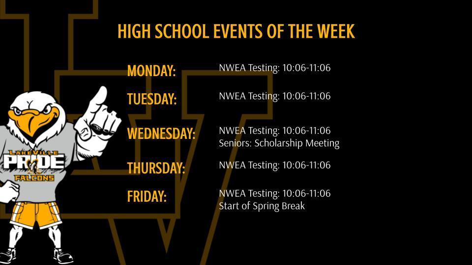 High School Athletics and Events of the Week