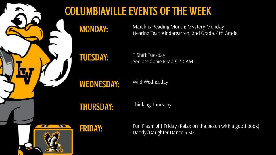 Columbiaville Events of the Week