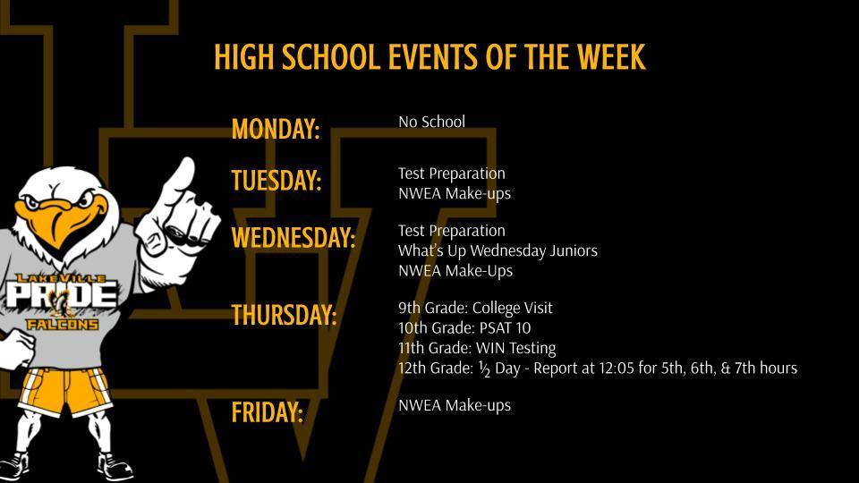 High School Athletics and Events of the Week