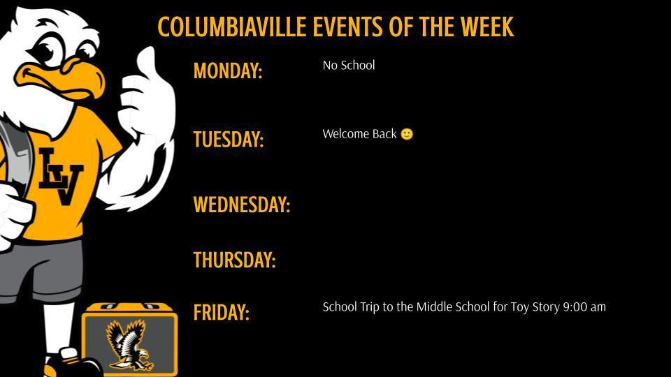 Columbiaville Events of the Week