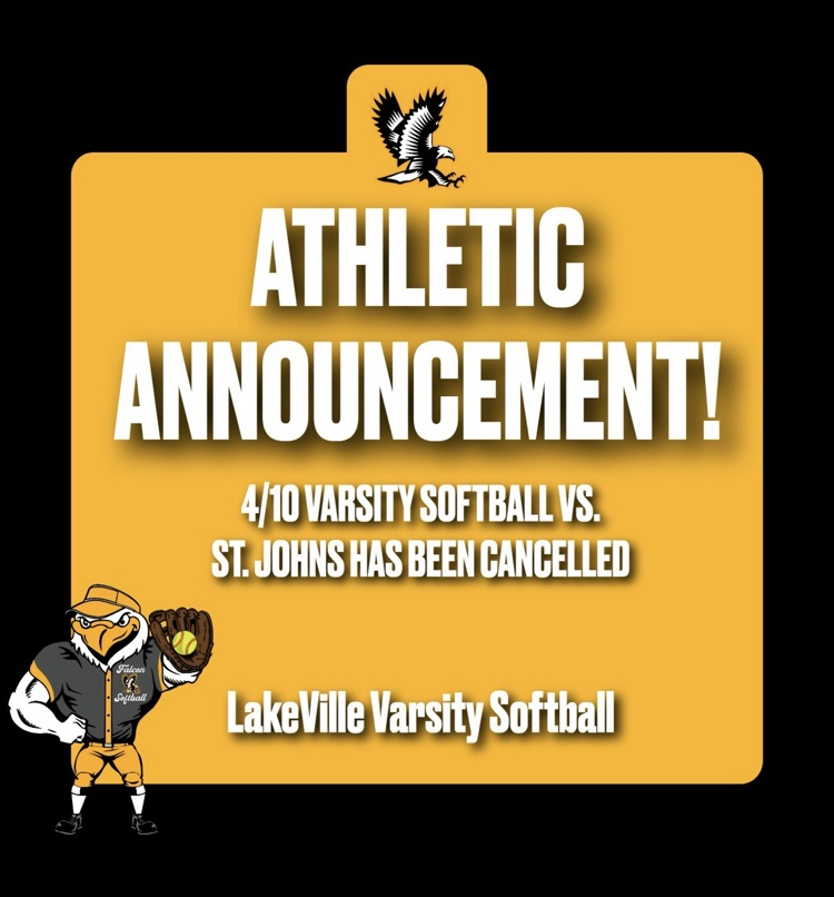 Softball vs St. John’s is cancelled