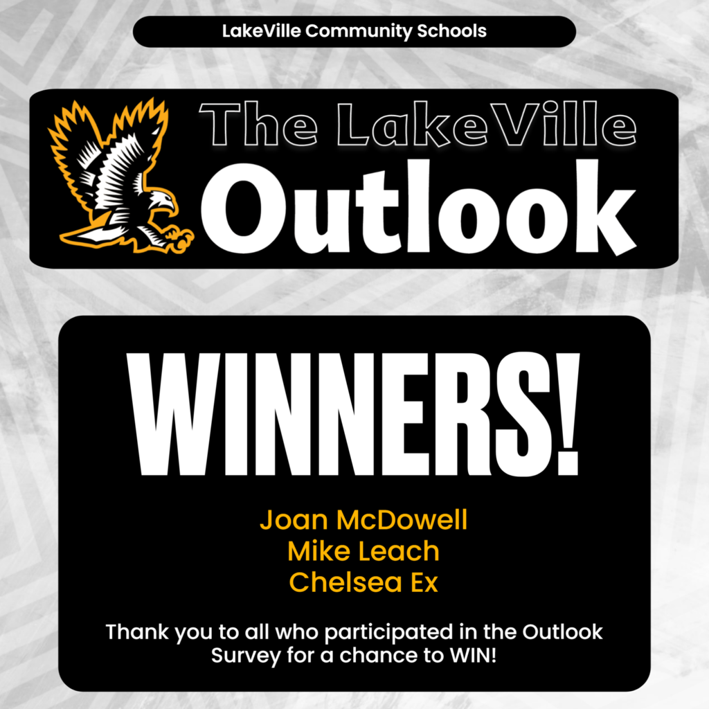 Congratulations to our LakeVille Outlook Survey winners! Thank you to all of those who participated in the LakeVille Outlook Survey. The feedback we gather from this survey helps us better understand our community’s perspective and identify areas for growth and improvement. 
