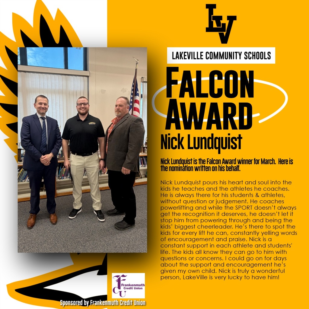 Nick Lundquist is the Falcon Award winner for March