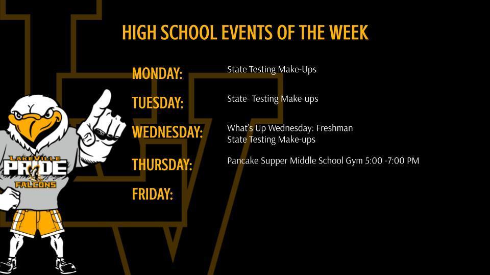 High School Athletics and Events of the Week