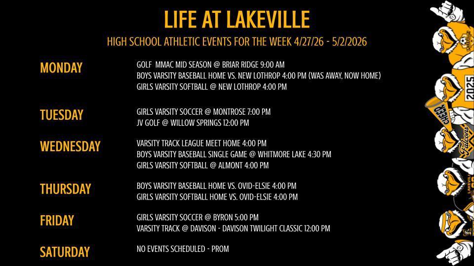 High School Athletics and Events of the Week
