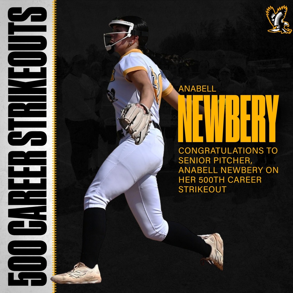 Congratulations to Senior Pitcher, Anabell Newbery, on her 500th Career Strikeout!  Anabell's 500th strikeout occurred during last night's win over Chesaning 6-5.  The Falcons also secured the win in game 2, beating the Indians 6-3.