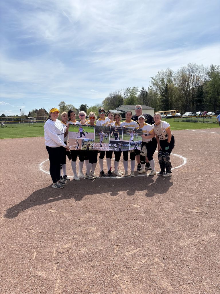 Congratulations to Senior Pitcher, Anabell Newbery, on her 500th Career Strikeout!  Anabell's 500th strikeout occurred during last night's win over Chesaning 6-5.  The Falcons also secured the win in game 2, beating the Indians 6-3.