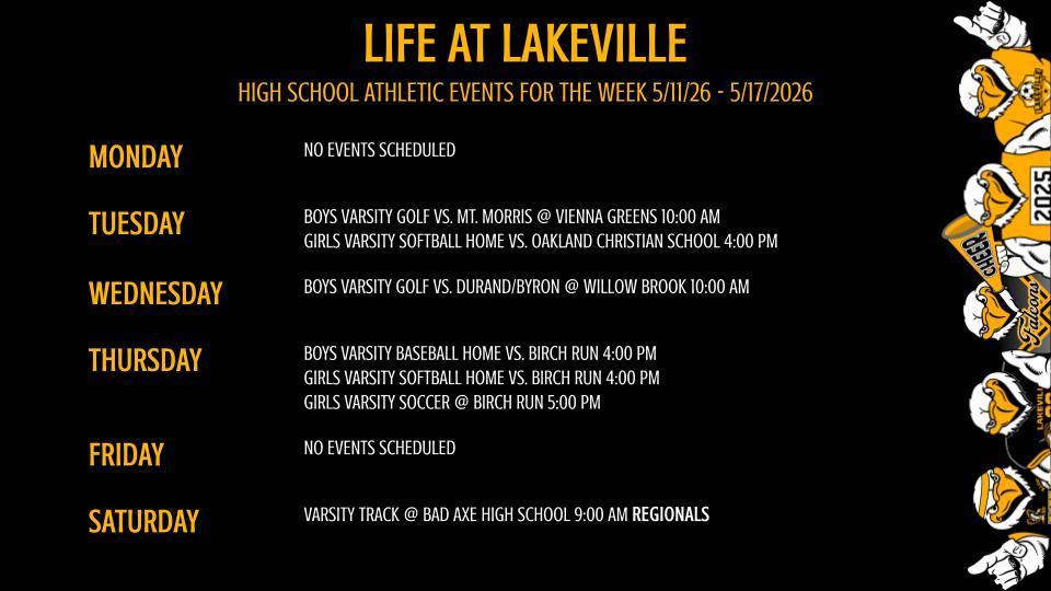 High School Athletics and Events of the Week