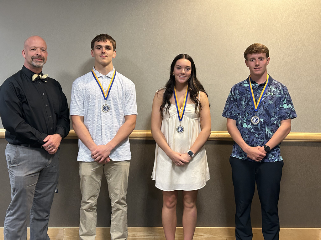 Congratulations to our 2025-2026 Kiwanis Scholar Athletes Tyler Leach Anabell Newbery Fred Hammond