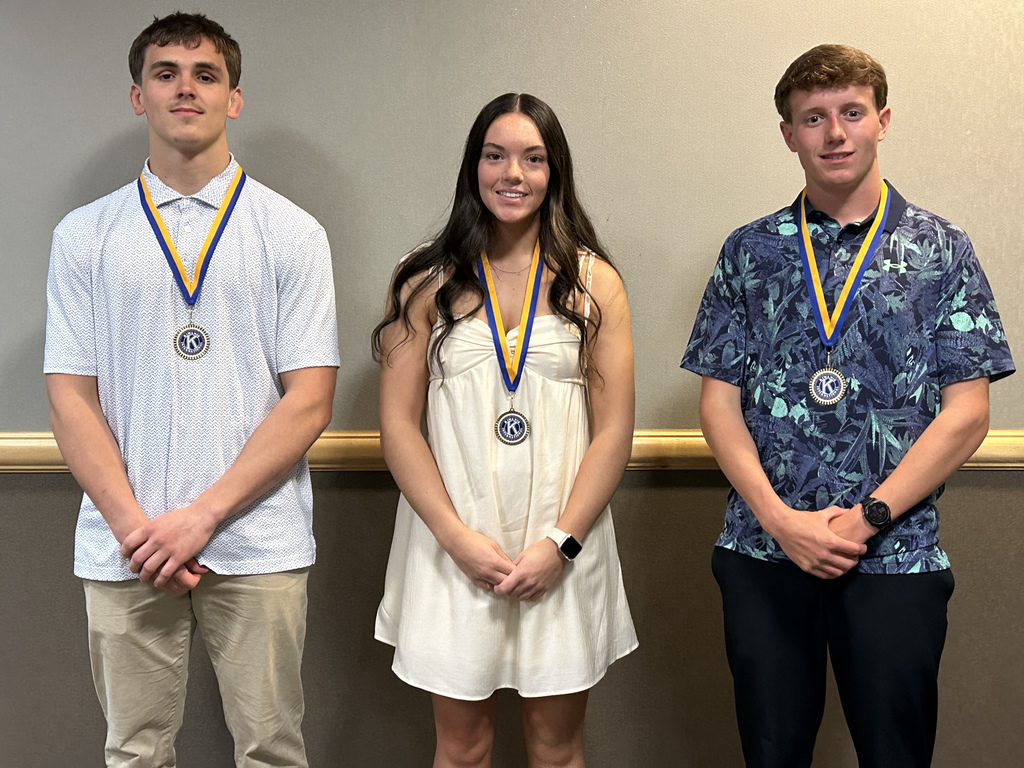 Congratulations to our 2025-2026 Kiwanis Scholar Athletes Tyler Leach Anabell Newbery Fred Hammond
