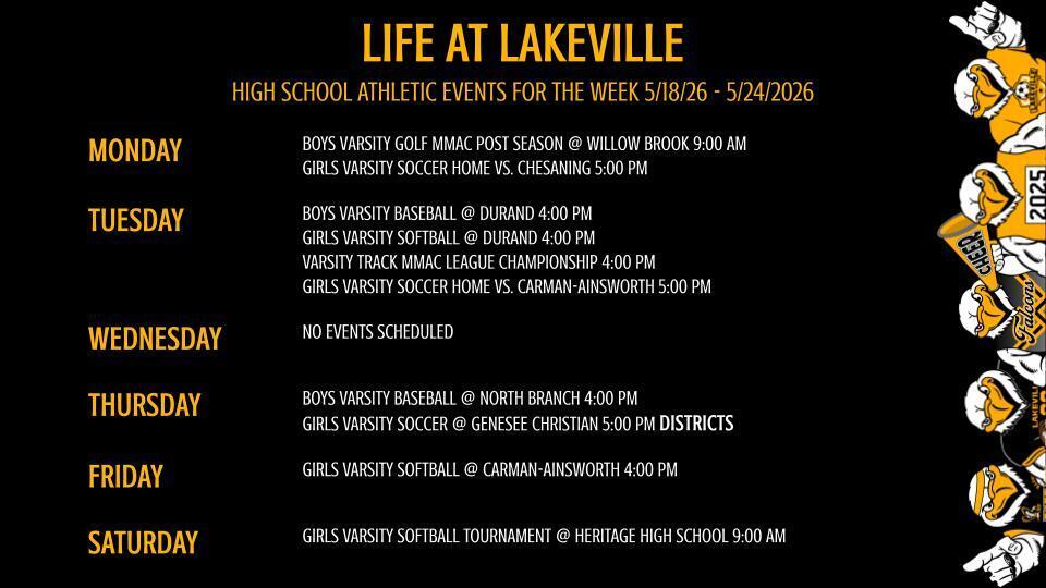 High School Athletics and Events of the Week