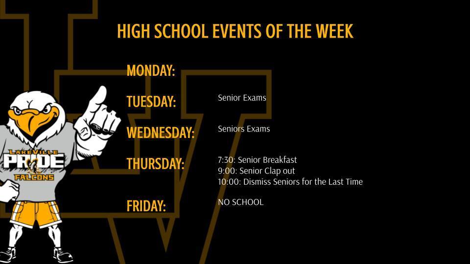 High School Athletics and Events of the Week