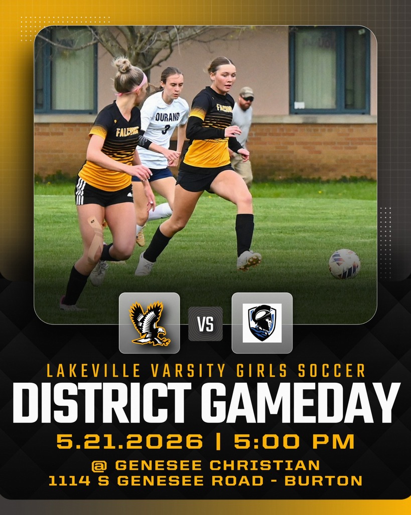 Girls Varsity Soccer Districts begin tonight, 5/21 at 5:00 PM at Genesee Christian High School