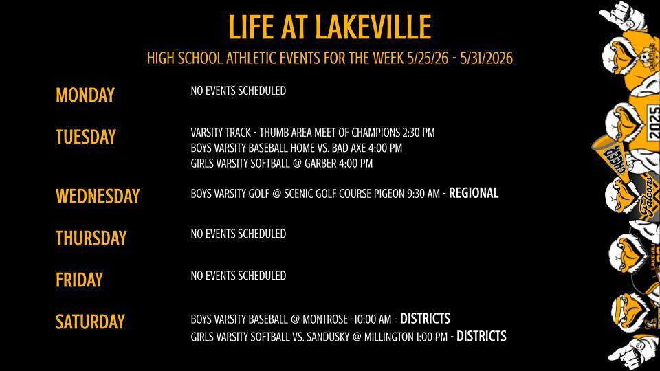 High School Athletics and Events of the Week