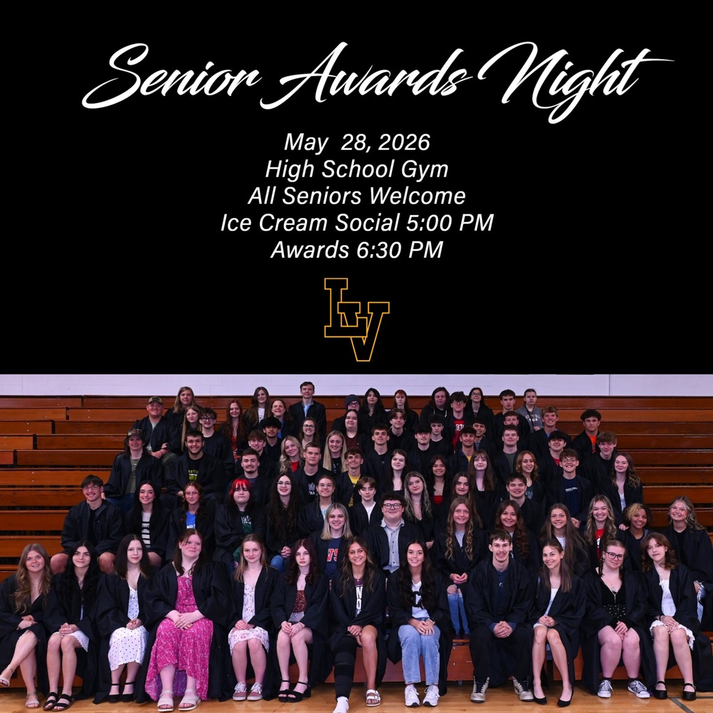 REMINDER! Tonight is Senior Awards Night! All seniors are welcome to attend! Ice Cream at 5:00, Awards begin at 6:30!
