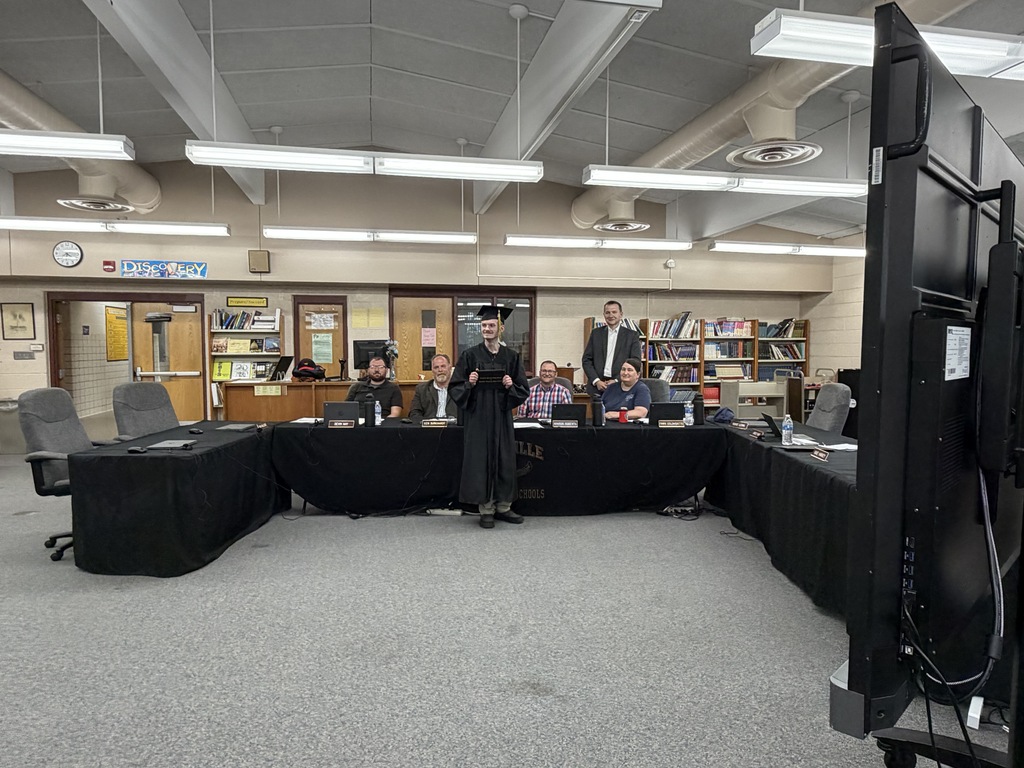 The Board recognized Logyn Johnson for his graduation from LakeVille Memorial High School at the June 9th Board Meeting.