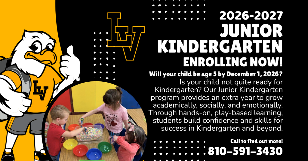 LakeVille Community Schools Kindergarten Registration is NOW OPEN!