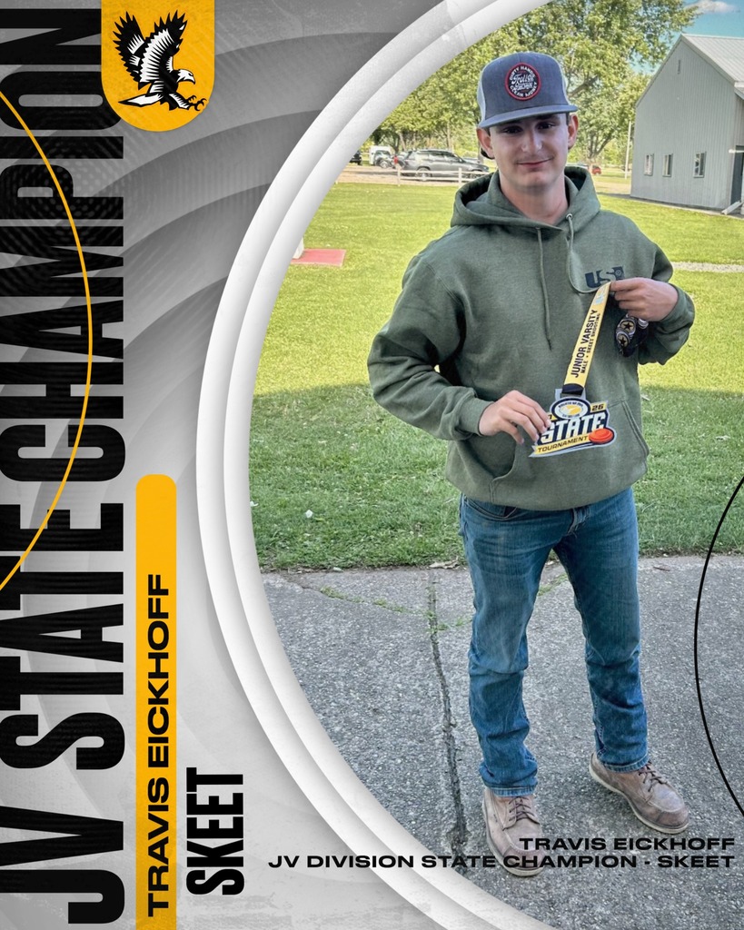 CONGRATULATIONS to Travis Eickhoff! JV Division STATE CHAMPION for Skeet!