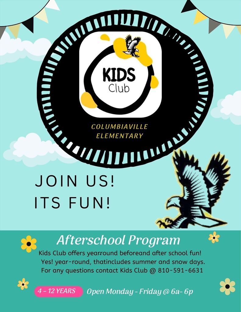 Advertisement for Kids Club Afterschool Program