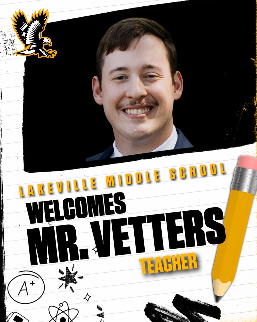 Falcon Nation!  Please WELCOME Mr. Ryan Vetters to the LakeVille Family! 