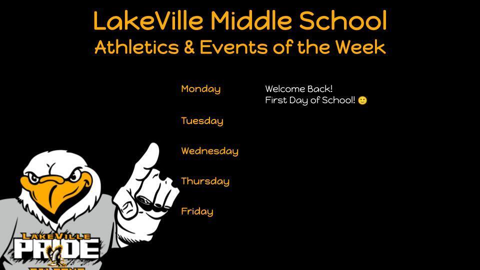 Middle School Athletics and Events of the Week