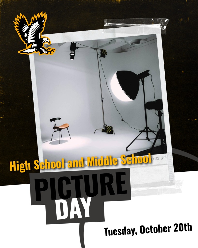High School and Middle School Picture Day - October 20