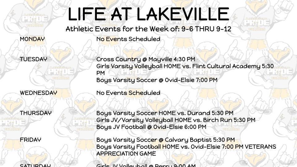 High School Athletics and Events of the Week