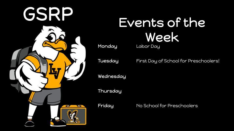 GSRP Events of the Week