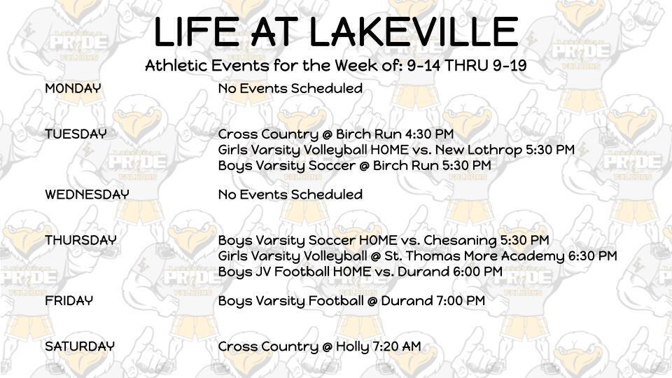 High School Athletics and Events of the Week