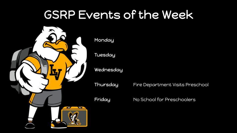 GSRP Events of the Week